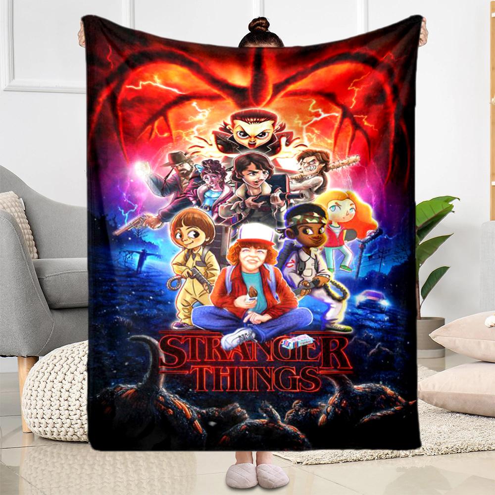 Stranger Things Blanket Suitable for sofas,travel, living rooms also a good gift for friends and family Suitable for all seasons.