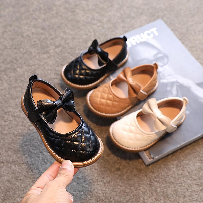 2024 New Leather Shoes for Girls Japan Style Cute Summer Breathable Baby Princess Simple Bow Children's Shoes Fashion Mary Janes