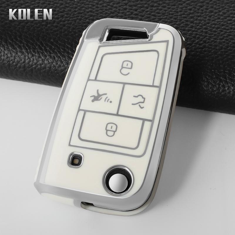 

Tpu Car Key Case Cover Keychain For Vw Volkswagen Golf 7 Mk7 Tiguan Mk2 T-Roc T-Cross Skoda Octavia Kodiaq Karoq Seat Ateca Leon