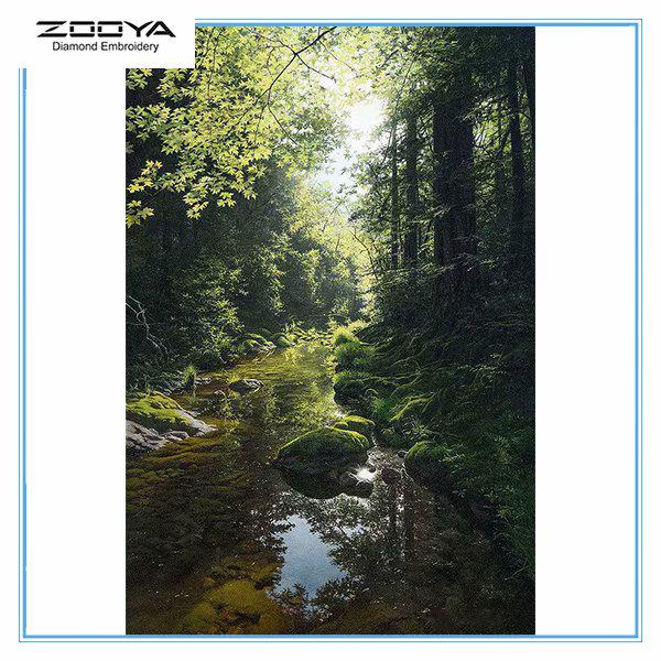 

ZOOYA DIY 5D Полный дрель Алмазная картина Пейзаж Вышивка Крестом Мозаика Домашний Декор Подарок