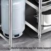 Modern Floor-Standing 2-Tier Carbon Steel Kitchen Storage Shelf
