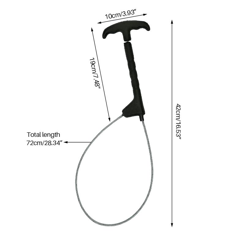 1Pcs Wired Catching Pig Lasso Baoding Pig Head Grab Pig Device Pig Equipment Convenient Safety Copper Handle