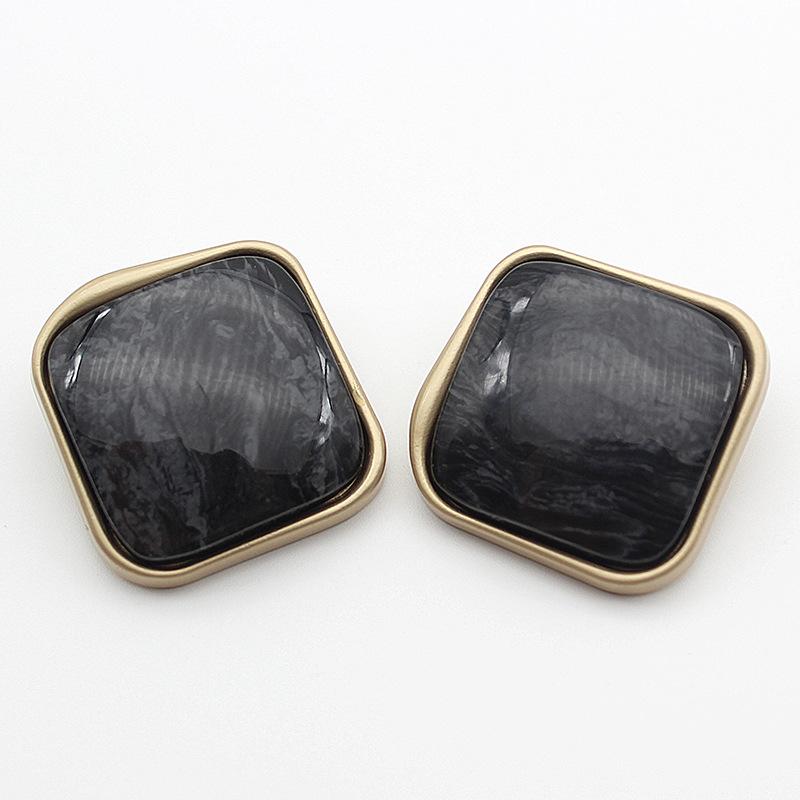 10pcs Pretty Plating Buttons Square Round Buttons Coat Windbreaker Sweater Accessories Various Styles DIY Sewing Supplies