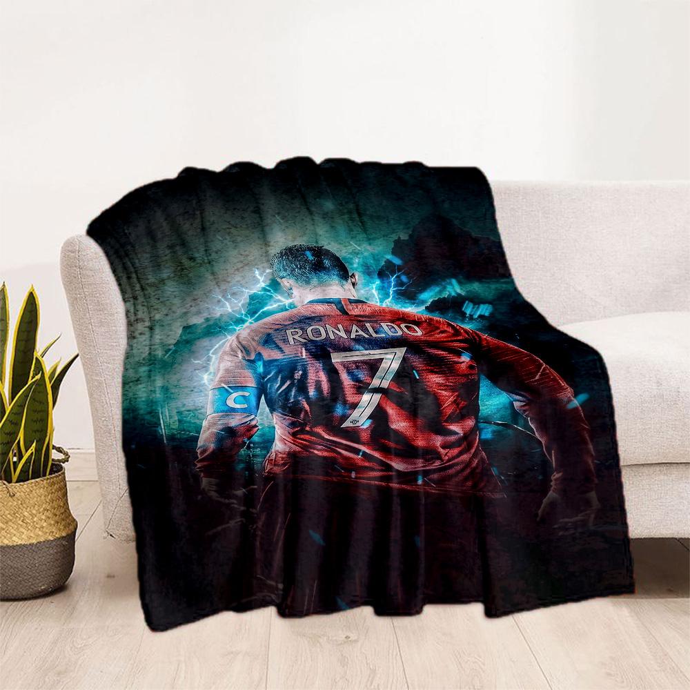 Ronaldo's Iconic Journey Blanket Warmthful Decor Suitable for Sofa Bed Bedding Four Seasons Multipurpose Stylish Decor