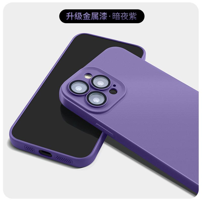 Lens Protector Suitable for Apple 16 Pro Max Phone Case, iPhone 15 Anti-drop, 14 Silicone Solid Color, 13 Soft Case