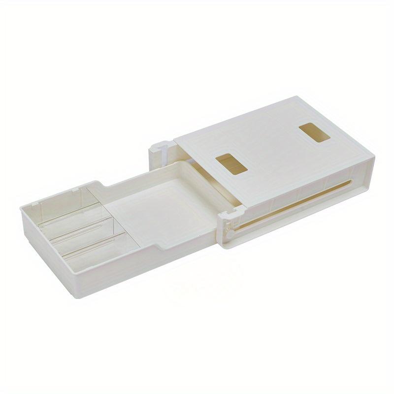 

1 шт. Выдвижной настенный органайзер под столом, настольный ящик для канцелярских принадлежностей для студентов, скрытый пенал для подвешивания под столом белый