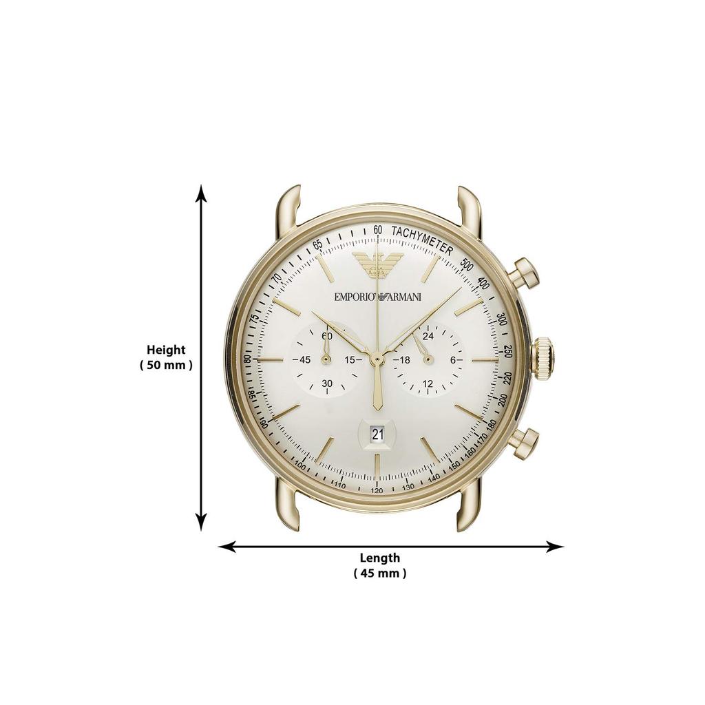Emporio Armani AR11315 Officially Gold Men's Watch, Imported,
