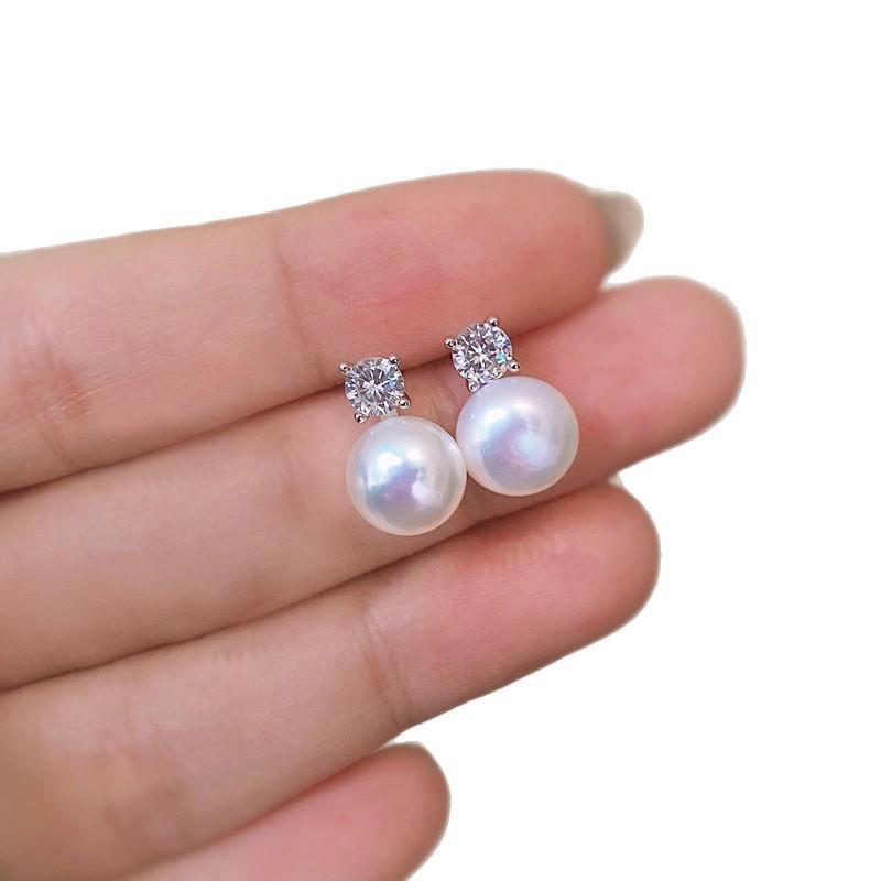 2025 Royal Consort Style Freshwater Pearl Stud Earrings – New Light Luxury High-End Design