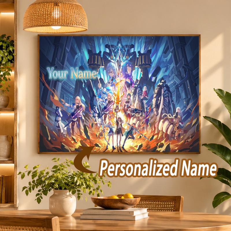 Custom Name Honkai_ Star Rail 5D Diamond Painting Personalized Full Drill Diamond Art Kit Gift