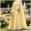 Elegant Transparent Sunscreen Cover-up High Low Polka Dot Cover Shirt Party Cape Cloak Short Sheer Top Evening Dress