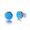 Hot Sale White Opal Stud Earrings Round Earrings Simple Personality Jewelry Versatile Women