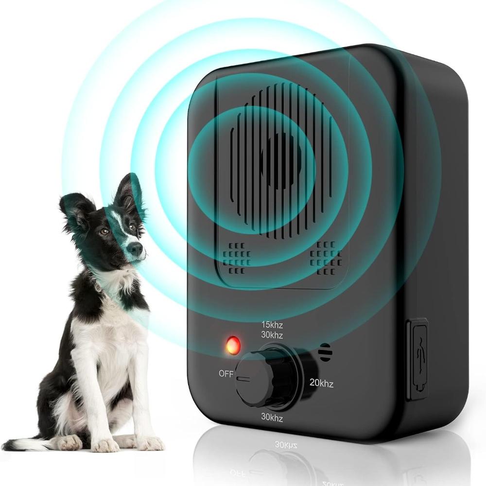 Anti Barking Device for Dogs, 3 Modes Dog Barking Control device, 33FT Waterproof Dog Barking Deterrent Device, Rechargeable Stop Dog Barking Device