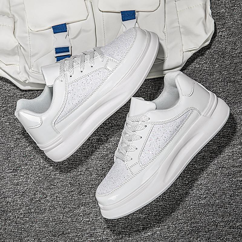 MCTIN Обувь для женщин, кроссовки на платформе с пайетками, для пар, легкая нескользящая обувь для мужчин