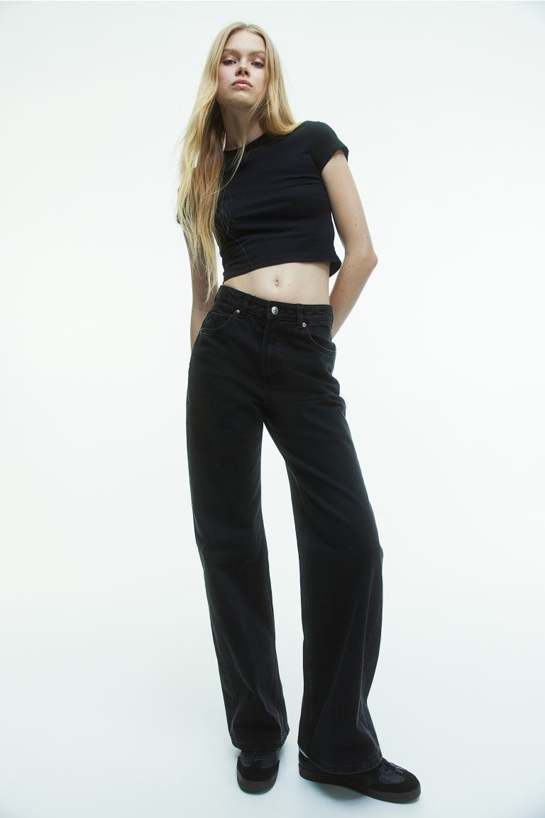 

Комплект укороченных футболок HM из 2 светло-серо-черных цветов