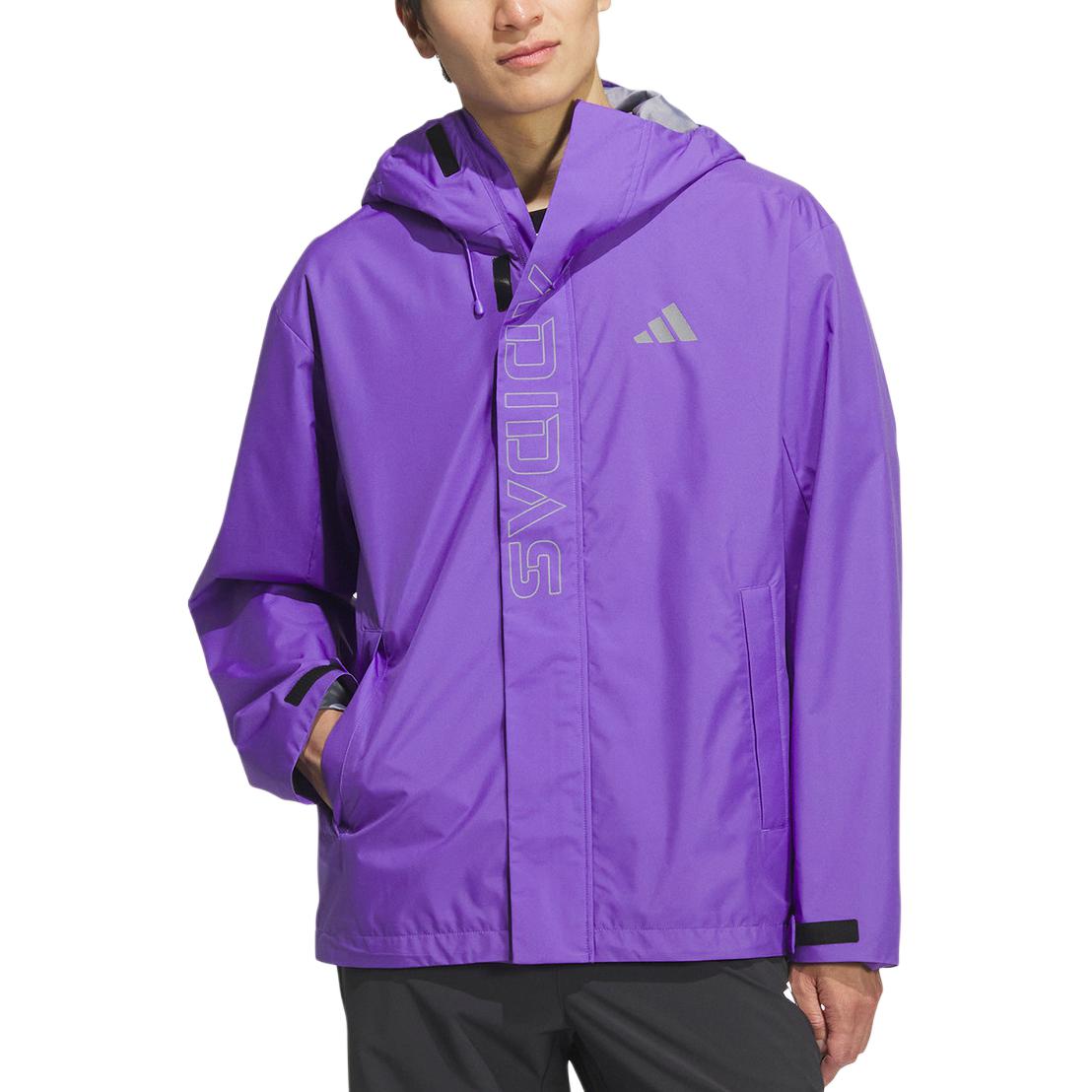 Adidas Casual Jackets Unisex Purple Hooded Moderate Other KF5236- S
