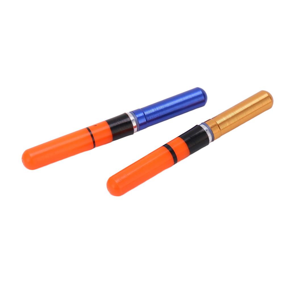 2 Stück LED Posen Nachtlicht Kunststoff Leuchtende Farben Angelposen für Nachtangeln