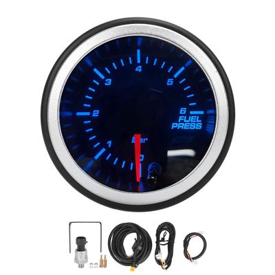 52mm Fuel Press Gauge Kit LED 10 Color 100 PSI Pressure Tester 0?6Bar for Racing Car Truck 12V