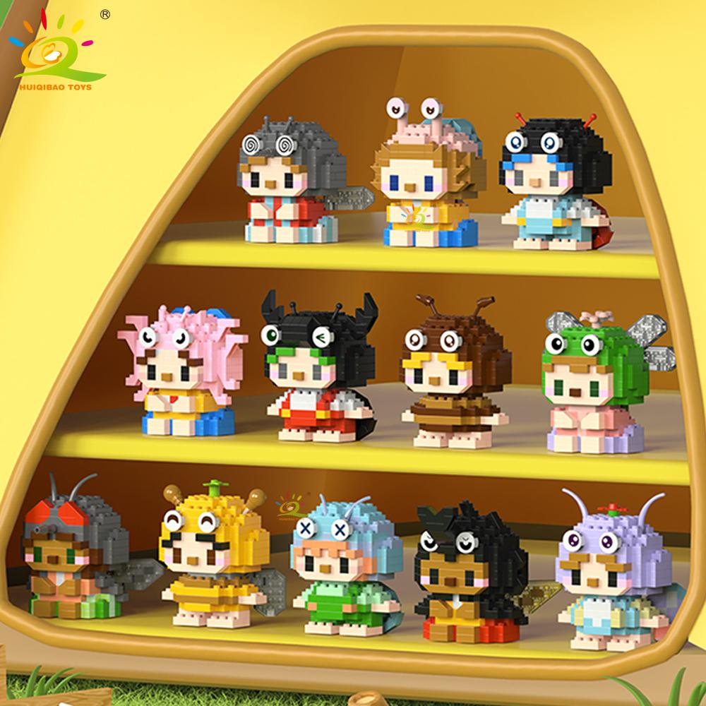 Mini Cute Insect Micro Building Blocks 3D Diamond Model BEE Snail Brick DIY City Construction Toy for Children Kid Gift