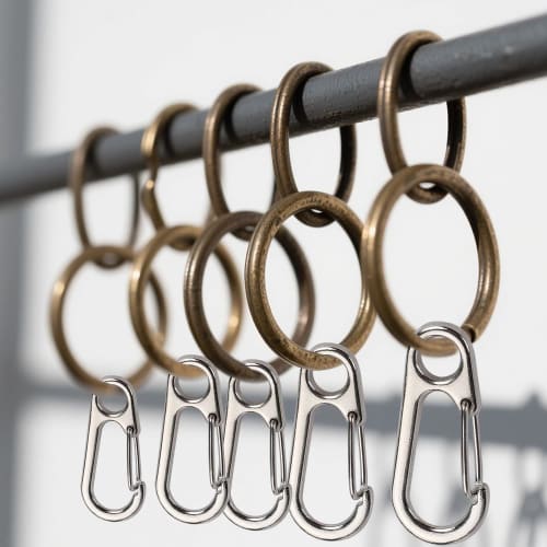 Set of 50 Mini Carabiners with Hook Snaps, Multifunctional, Durable, Stylish, and Spring Hooks for Outdoor Use