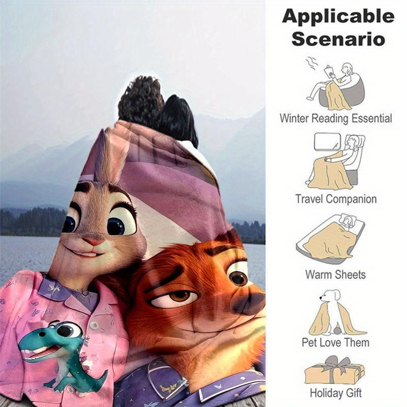 1 ks, Zootopia Filmové Postavy Deka na Zahřátí Domácí Dekorace, Potah na Pohovku, Venkovní Deka, Dárek pro Přátele, Flanelová Deka Perfektní do Postele
