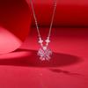 S925 Sterling Silver Butterfly Pendant Necklace - Elegant Full Diamond Clavicle Chain