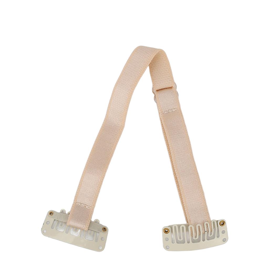 4pcs Face Lift Bands with Clip Women Adjustable Elastic Face Lifting Strap Patch for Hair White