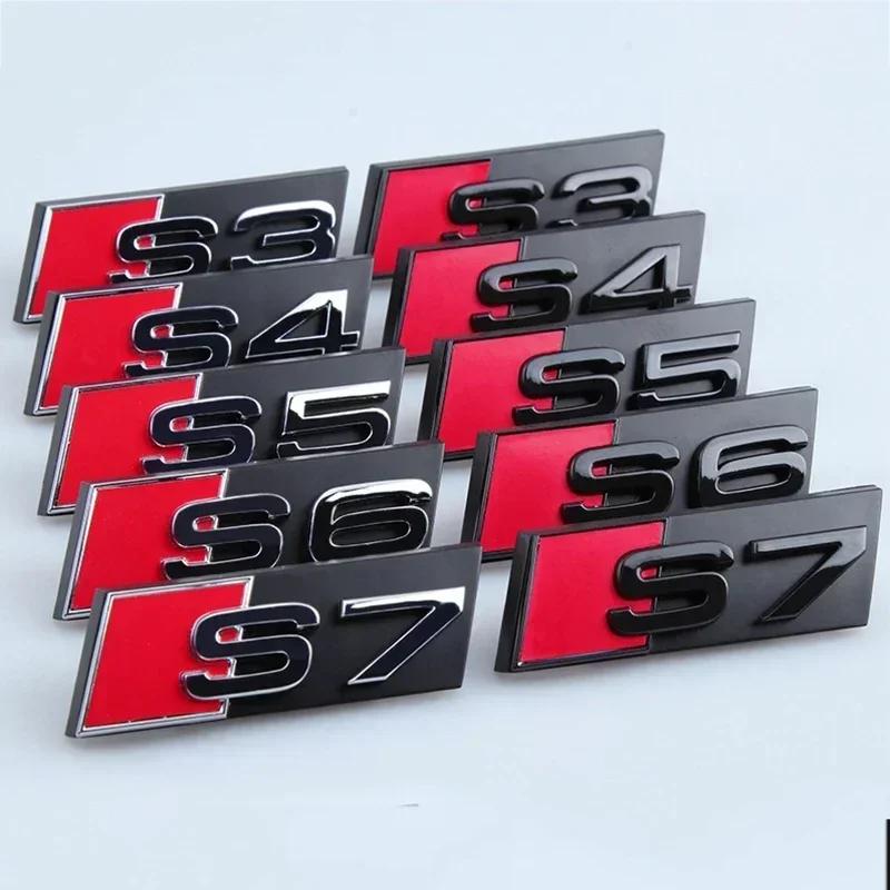 Car Accessories Front Grille Emblem for Hot Sline 8 A4L A4 A5 A6L A1 A3 S3 S4 S5 S6 S7 SA6 A7 SQ5 SQ7 SQ3 Logo Badge Styling