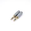Gold Plated Silver 3.5mm 3 Pole Stereo Male Repair Headphone Jack Plug Cable Audio Headphones Connector Wire Soldering Cover