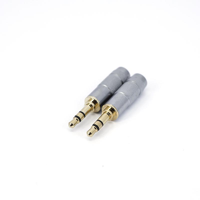 Gold Plated Silver 3.5mm 3 Pole Stereo Male Repair Headphone Jack Plug Cable Audio Headphones Connector Wire Soldering Cover