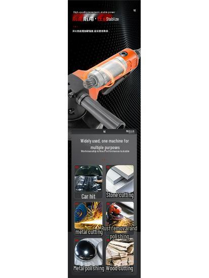 4" Pneumatic Angle Grinder, 5" Industrial-Grade Multipurpose Air-Powered Polisher & Cutter.