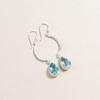 Sky Blue Topaz Gemstone 925 Sterling Silver Jewelry Handcrafted Earrings 2.60" EE-43-2