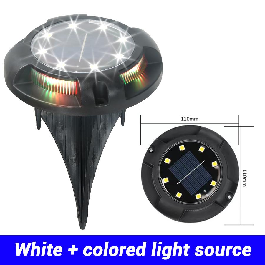 Colorful 12LED Solar Power Disk Light Outdoor Garden Solar Underground Light Deck Light Buried Solar Led Lamp Garden Decor