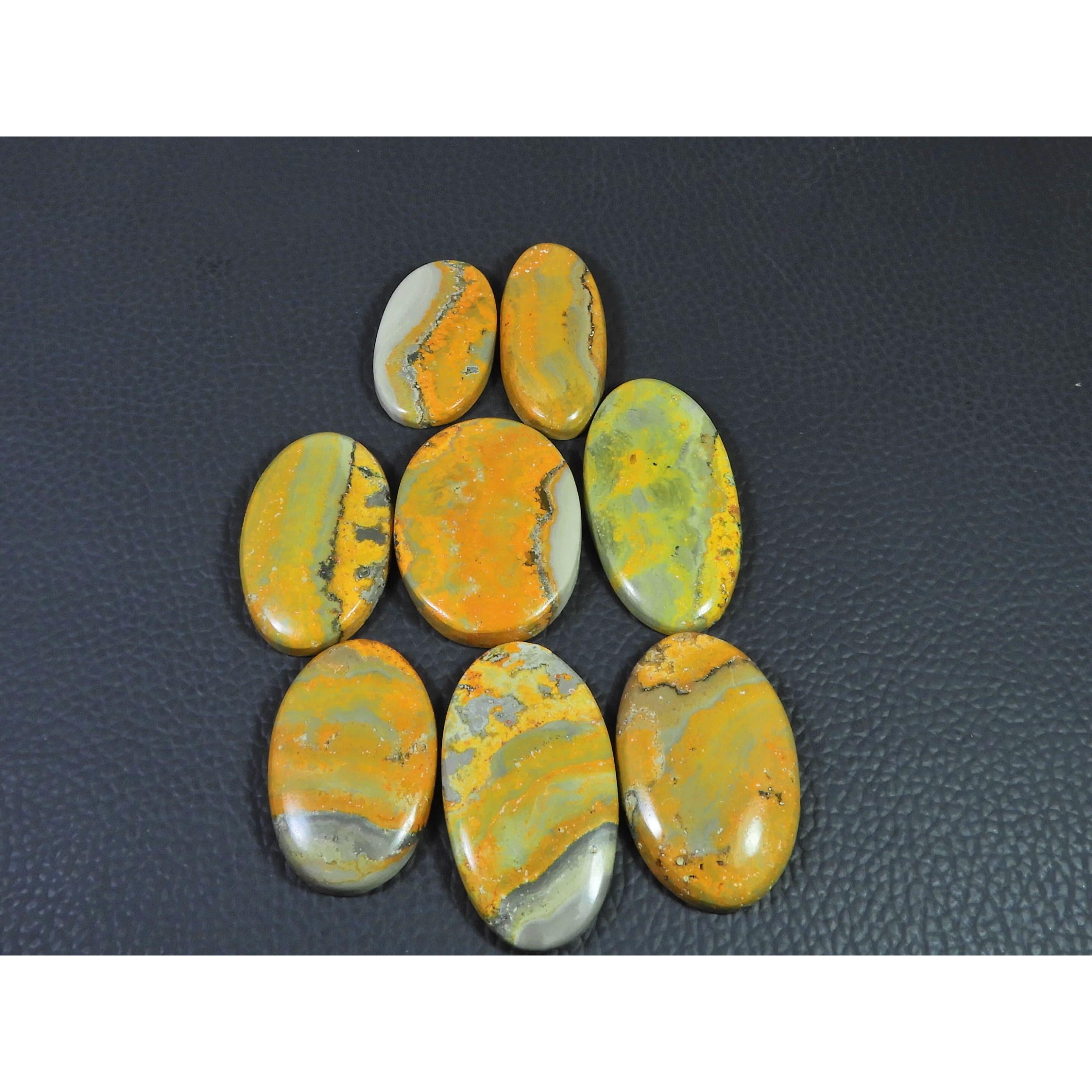 263Cts. Natural Bumble Bee Jasper Oval Cabochon Loose Gemstone 08 Pcs Lot C-2260