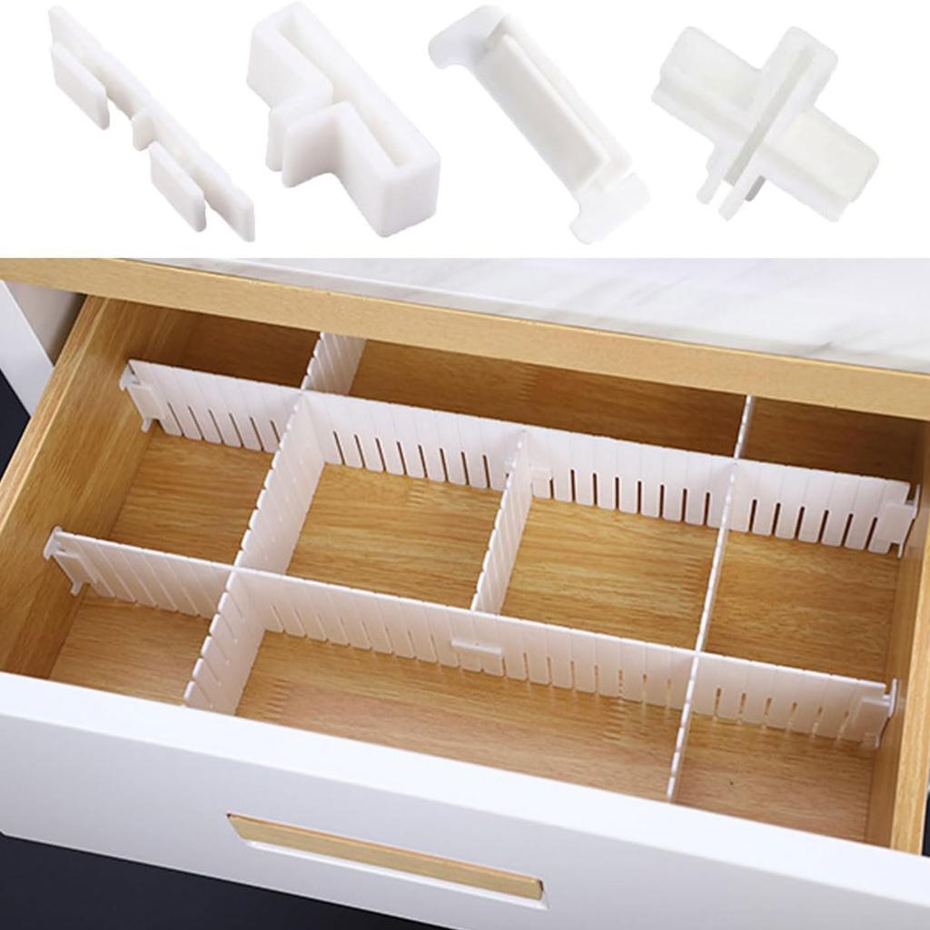 SaveSooo Drawer 12 with 15 Fixing Cuttable and Highly Stable Dividers for Storage In and Other Storage Ideal for Organizing Small Dividers, Pieces,