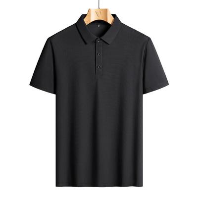 POLO Shirt Men's Summer Large Ice Silk Polo Short Sleeve T-shirt Men's Loose Casual Half Sleeve Shirt Top