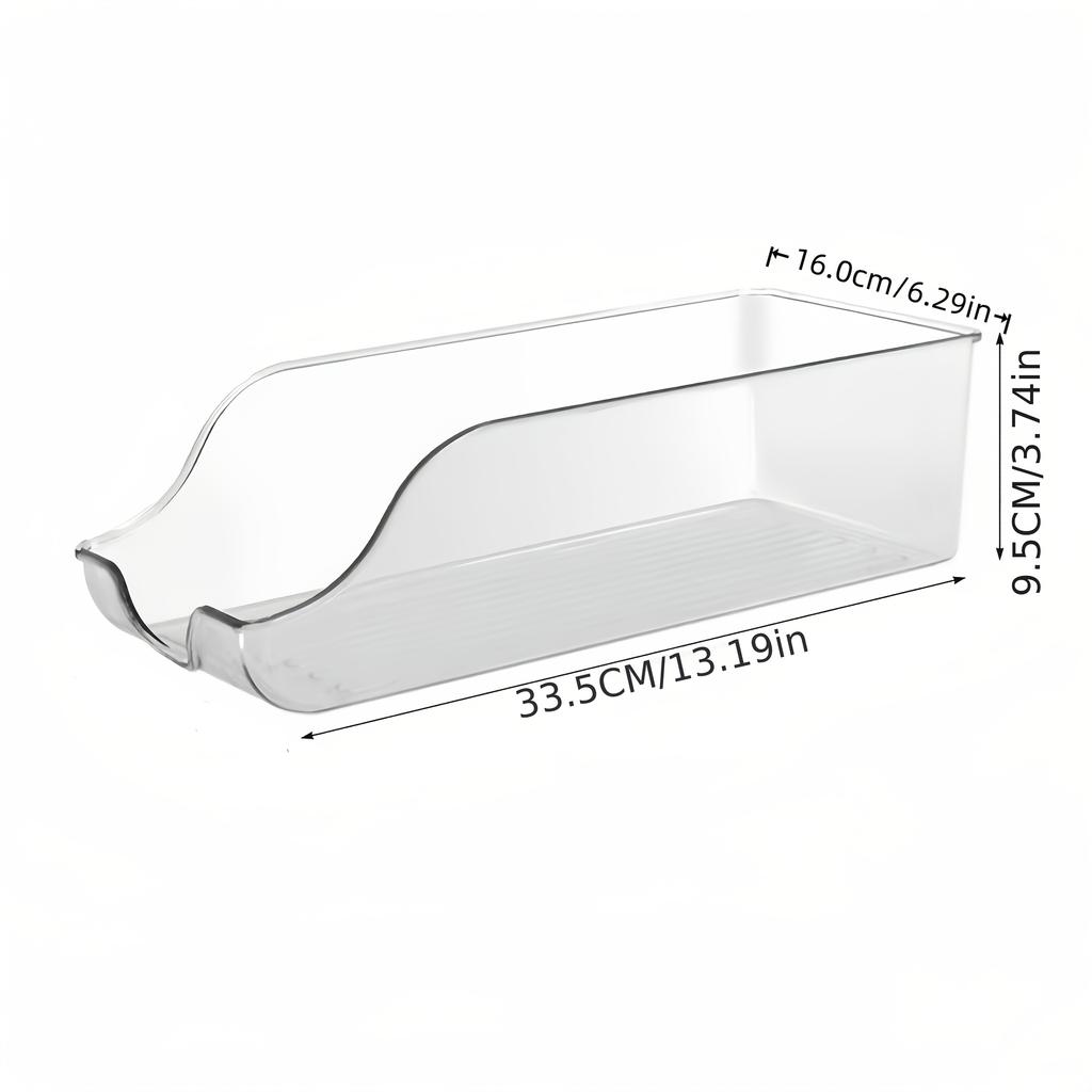 2pc Transparent Acrylic Stackable Storage Box Angled Design for Soda Cans Energy Drinks Durable Easy-to-Clean Organizer