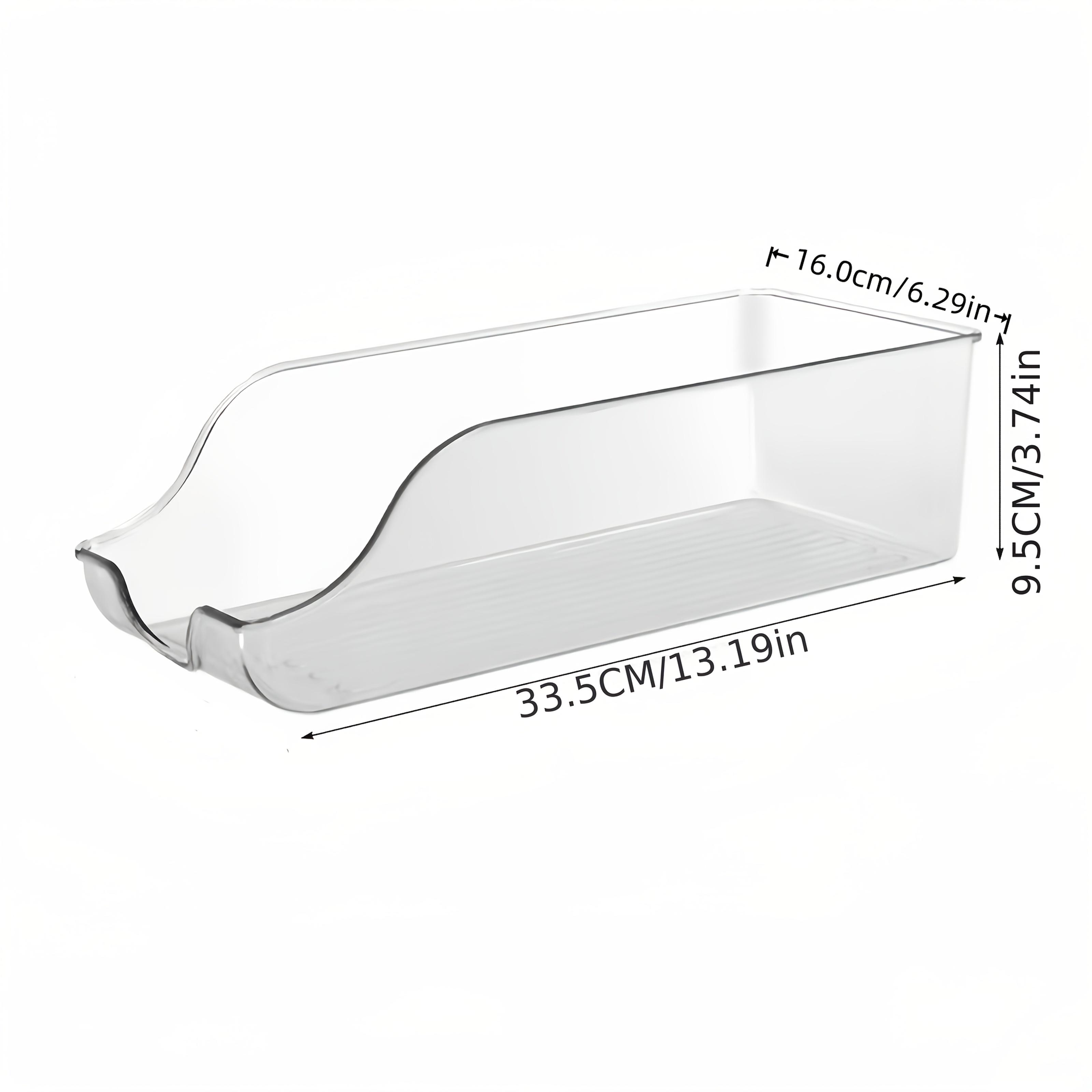 

Rolling Soda Can Organizer for Refrigerator, Stackable Clear Drink Dispenser Bin, Gravity Feed Beverage Holder for Fridge