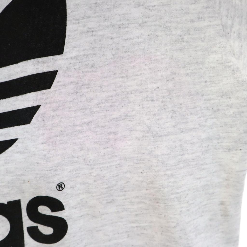 Adidas 90s Made In USA Old Trefoil Logo Short Sleeve T-shirt M Gray Men's Used