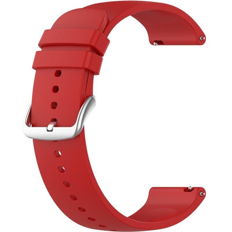 Universal Silicone Strap 20mm, with Loop, Red