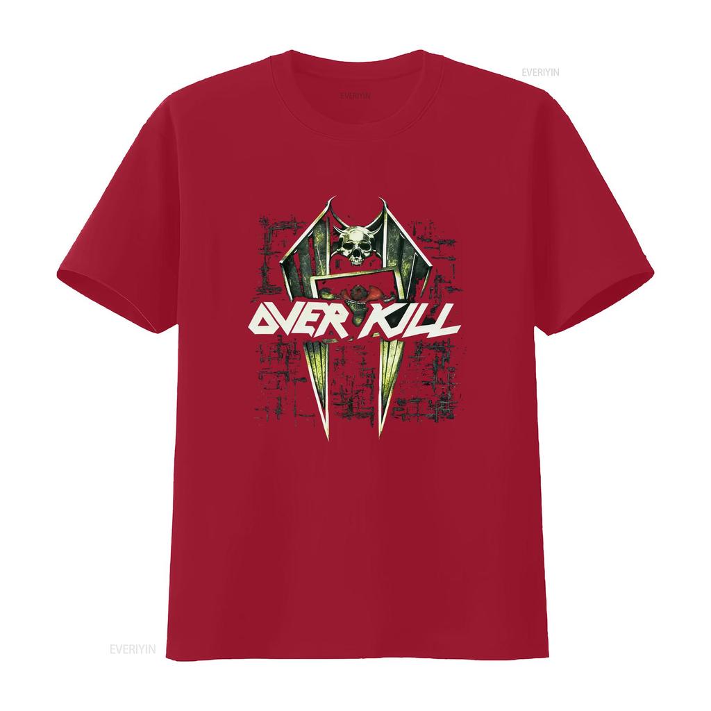 Overkill Band Concert Tour Black T Shirt All Size Pr198 Long Or Short Sleeves Vintage Washed Versatile Breathable Comfortable