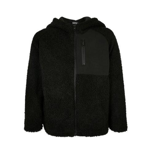 Veste à capuche zippée en sherpa pour garçon Urban Classics