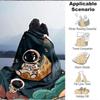 1pc Astronaut Moon Lightweight Flannel Blanket, Comfortable and Warm Blanket, for Office and Camping Sofa Bed, Livingroom047