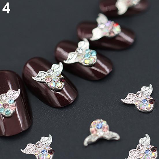 10Pcs 3D Alloy Manicure Glitters Rhinestone DIY Decorations Nail Art Tips Stickers