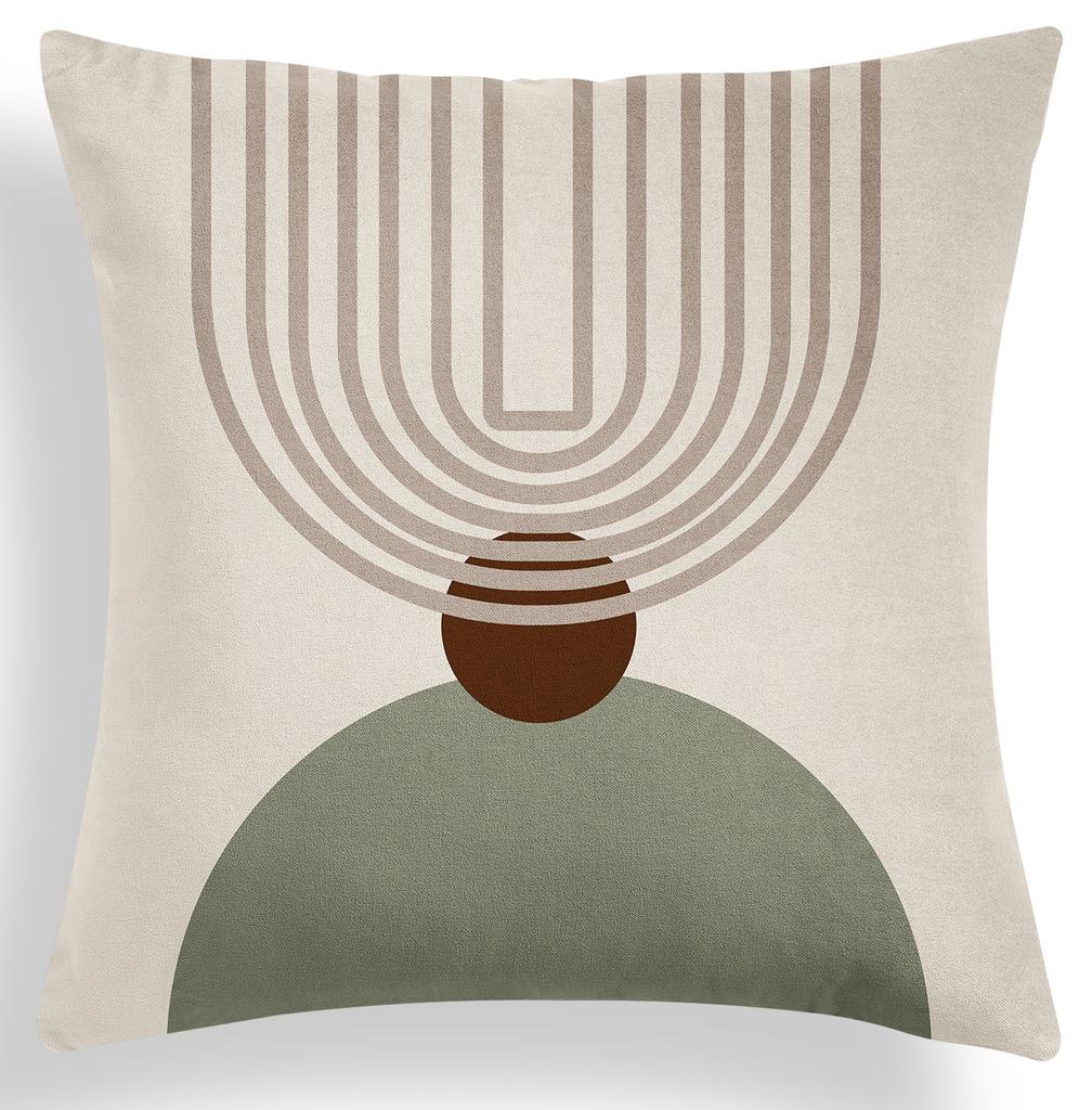 Nordic Geometric Green Pillow Cover Summer Plant Sofa Pillow Cover Cushion Cover Premium Durable Quality Useful