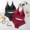 Women's Breathable Lace Wireless Bra & Panties Set