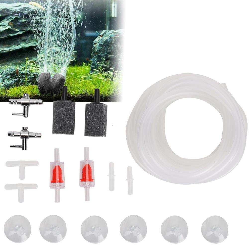 Aquarium Air Pump Fittings Fish Tank Oxygen Compressor Accessories 3 Way Straight Direct Link for 4mm PipeKit