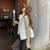 Autumn and winter new women's short down cotton vest stand-up collar loose versatile warm fashion cotton vest