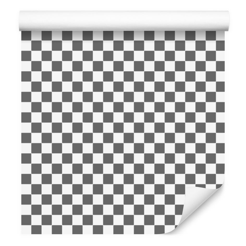Checkerboard Wallpaper Gray and Light Gray 50x1000