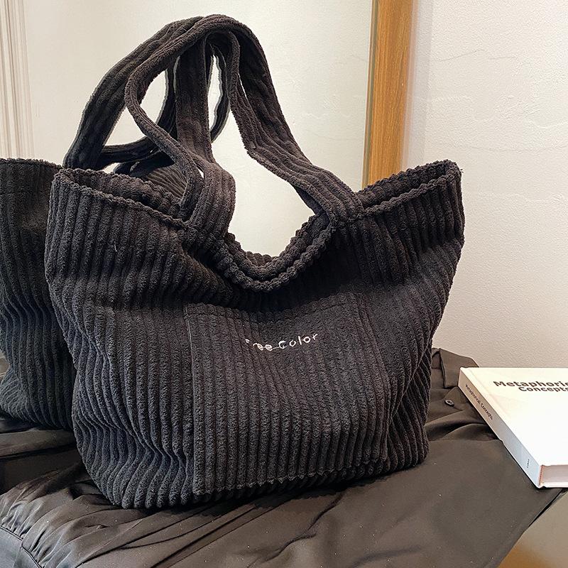 

Большая вместимость, новая зимняя модная универсальная сумка-тоут для студенток колледжа на занятиях, ручная сумка на одно плечо для женщин