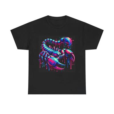 Unisex Adult T Shirt Trippy Melted Scorpion Drip Art